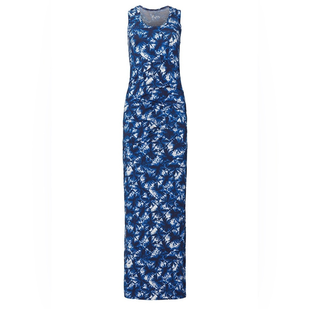 Nicole Miller Blue Shibori Print Maxi